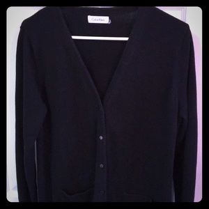 Black metallic CK vintage cardigan boyfriend style